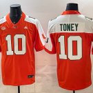 Malachi Toney Jersey Miami Hurricanes #10 Orange White Stitched