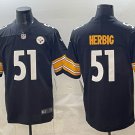 Nick Herbig Jersey Pittsburgh Steelers #51 Black Stitched