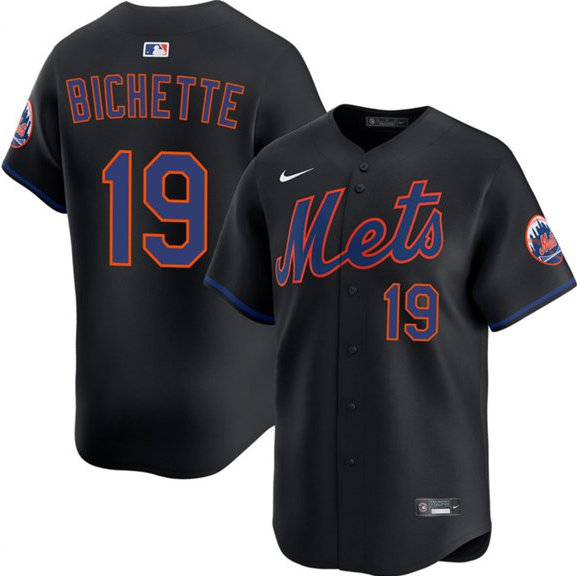 Bo Bichette Jersey New York Mets #19 Black Limited Stitched