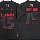 Ty Simpson Jersey Alabama Crimson Tide #15 Black F.U.S.E. Stitched