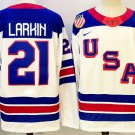 Dylan Larkin USA #21 Hockey White 2026 Home Replica Jersey