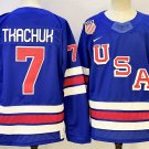 Brady Tkachuk USA #7 Hockey Blue 2026 Home Replica Jersey