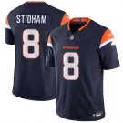Jarrett Stidham Jersey Denver Broncos #8 Navy F.U.S.E. Stitched