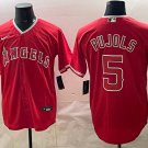 Albert Pujols Jersey Los Angeles Angels #5 Red Stitched