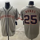 Barry Bonds Jersey San Francisco Giants #25 Gray Stitched