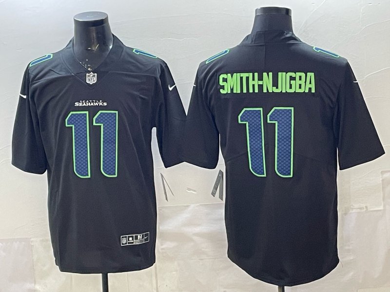 Jaxon Smith-Njigba Jersey Seattle Seahawks #11 Black Stitched
