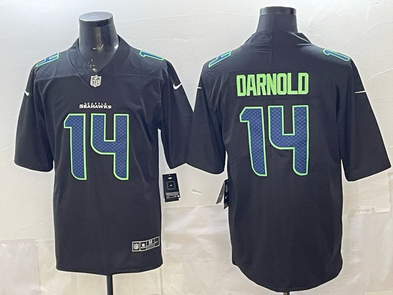 Sam Darnold Jersey Seattle Seahawks #14 Black Stitched