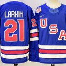 Dylan Larkin Jersey USA #21 Hockey Blue Replica