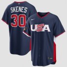 Paul Skenes USA Baseball #30 Navy 2026 World Baseball Classic Road Stadium Stitched Jersey