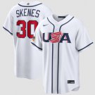 Paul Skenes USA Baseball #30 White 2026 World Baseball Classic Home Stadium Stitched Jersey