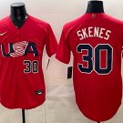 Paul Skenes USA Baseball #30 Red 2026 World Baseball Classic United States Stadium Stitched Jersey