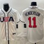 Gunnar Henderson USA Baseball #11 White 2026 World Baseball Classic Home Stadium Stitched Jersey
