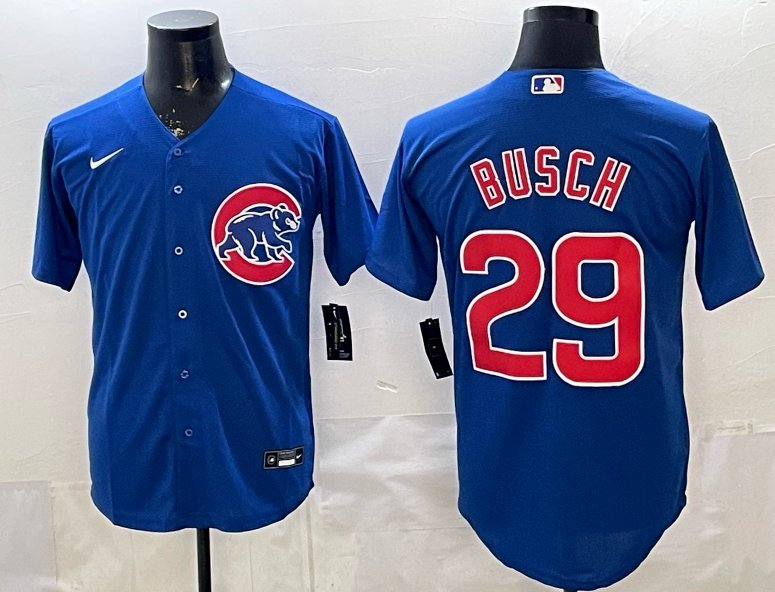 Michael Busch Chicago Cubs #29 Royal Stitched Jersey