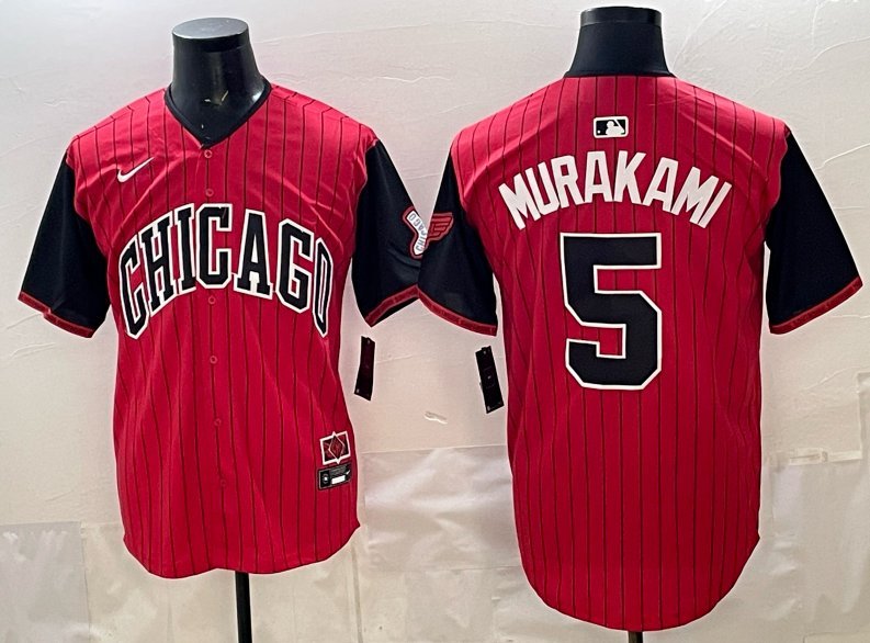 Munetaka Murakami Chicago White Sox #5 Red Black 2025 City Connect Limited Stitched Jersey