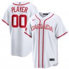 Custom Canada Baseball Active Player White 2026 World Baseball Classic Home Stadium Stitched Jersey