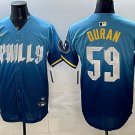 Philadelphia Phillies #59 Jhoan Duran Blue 2024 City Jersey