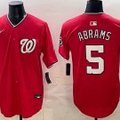 Washington Nationals #5 CJ Abrams Red Vapor Limited Stitched Jersey