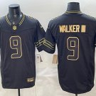 Seattle Seahawks #9 Kenneth Walker III Black Gold FUSE Stitched Jersey