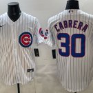 Chicago Cubs #30 Edward Cabrera White Stitched Jersey