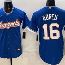 Venezuela #16 Wilyer Abreu Blue 2026 World Baseball Classic Stitched Jersey