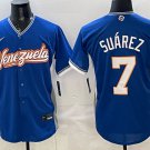 Venezuela #7 Eugenio Suarez Blue 2026 World Baseball Classic Stitched Jersey