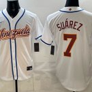 Venezuela #7 Eugenio Suarez White 2026 World Baseball Classic Stitched Jersey