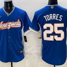 Venezuela #25 Gleyber Torres Blue 2026 World Baseball Classic Jersey