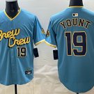 Milwaukee Brewers #19 Robin Yount Powder Blue Limited Jersey