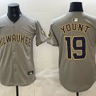 Milwaukee Brewers #19 Robin Yount Grey Home Limited Stitched Jersey