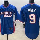 Puerto Rico Baseball #9 Javier Báez Royal 2026 World Baseball Classic Road Stadium Stitched Jersey