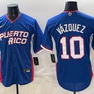 Puerto Rico Baseball #10 Luis Vázquez Royal 2026 World Baseball Classic Road Stadium Jersey