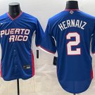 Puerto Rico Baseball #2 Darell Hernaiz Royal 2026 World Baseball Classic Road Stadium Jersey