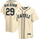 Seattle Mariners #29 Cal Raleigh Cream Alternate Stitched Jersey
