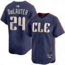 Cleveland Guardians #24 Chase DeLauter Navy 2024 City Connect Limited Stitched Jersey