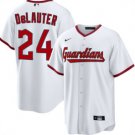 Cleveland Guardians #24 Chase DeLauter White Cool Base Limited Stitched Jersey