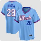 Atlanta Braves #28 Matt Olson Powder Blue 2026 City Connect Stadium Stitched Jersey