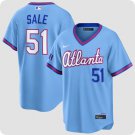 Atlanta Braves #51 Chris Sale Powder Blue 2026 City Connect Stadium Stitched Jersey