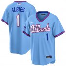 Atlanta Braves #1 Ozzie Albies Powder Blue 2026 City Connect Stadium Stitched Jersey