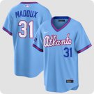Atlanta Braves #31 Greg Maddux Powder Blue 2026 City Connect Stadium Stitched Jersey