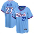 Atlanta Braves #27 Austin Riley Powder Blue 2026 City Connect Stadium Stitched Jersey