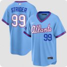 Atlanta Braves #99 Spencer Strider Powder Blue 2026 City Connect Stadium Stitched Jersey