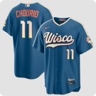 Milwaukee Brewers #11 Jackson Chourio Mineral Blue 2026 City Connect Stadium Stitched Jersey