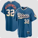 Milwaukee Brewers #32 Jacob Misiorowski Mineral Blue 2026 City Connect Stadium Stitched Jersey