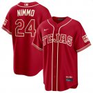 Texas Rangers #24 Brandon Nimmo Red 2026 City Connect Stadium Stitched Jersey