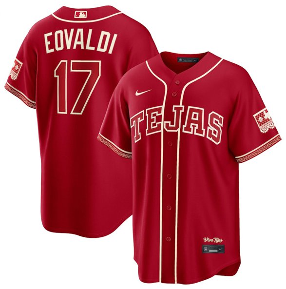 Texas Rangers #17 Nathan Eovaldi Red 2026 City Connect Stadium Stitched Jersey