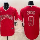 Los Angeles Angels #9 Zach Neto Red Stitched Jersey