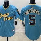 Milwaukee Brewers #5 Garrett Mitchell Powder Blue City Connect Limited Stitched Jersey