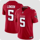 Atlanta Falcons #5 Drake London Red 2026 New F.U.S.E. Vapor Untouchable Limited Stitched Jersey