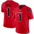 Houston Texans #1 Tank Dell Red 2024 Alternate Vapor F.U.S.E. Limited Stitched Jersey