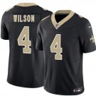 New Orleans Saints #4 Zach Wilson Black 2026 F.U.S.E. Vapor Limited Stitched Jersey